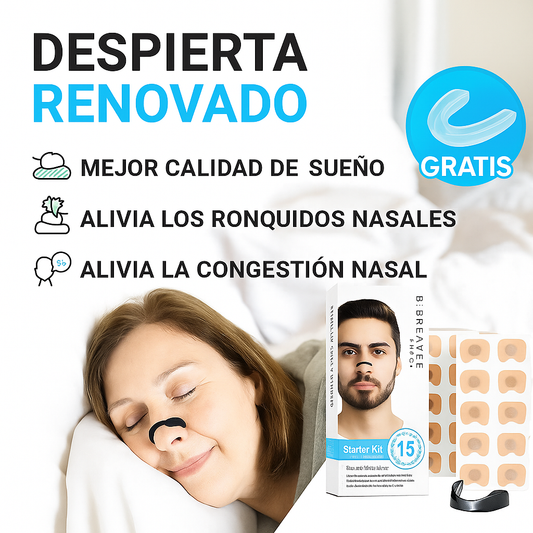 ¡Respira mejor desde la primera noche! RespiraPlus – Banda Nasal