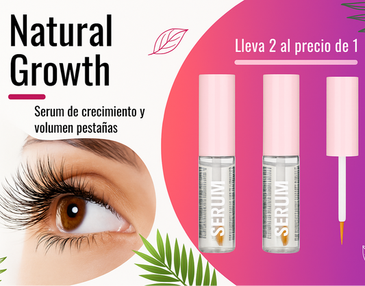 ¡Consigue pestañas largas y poderosas! Serum Growth 2x1