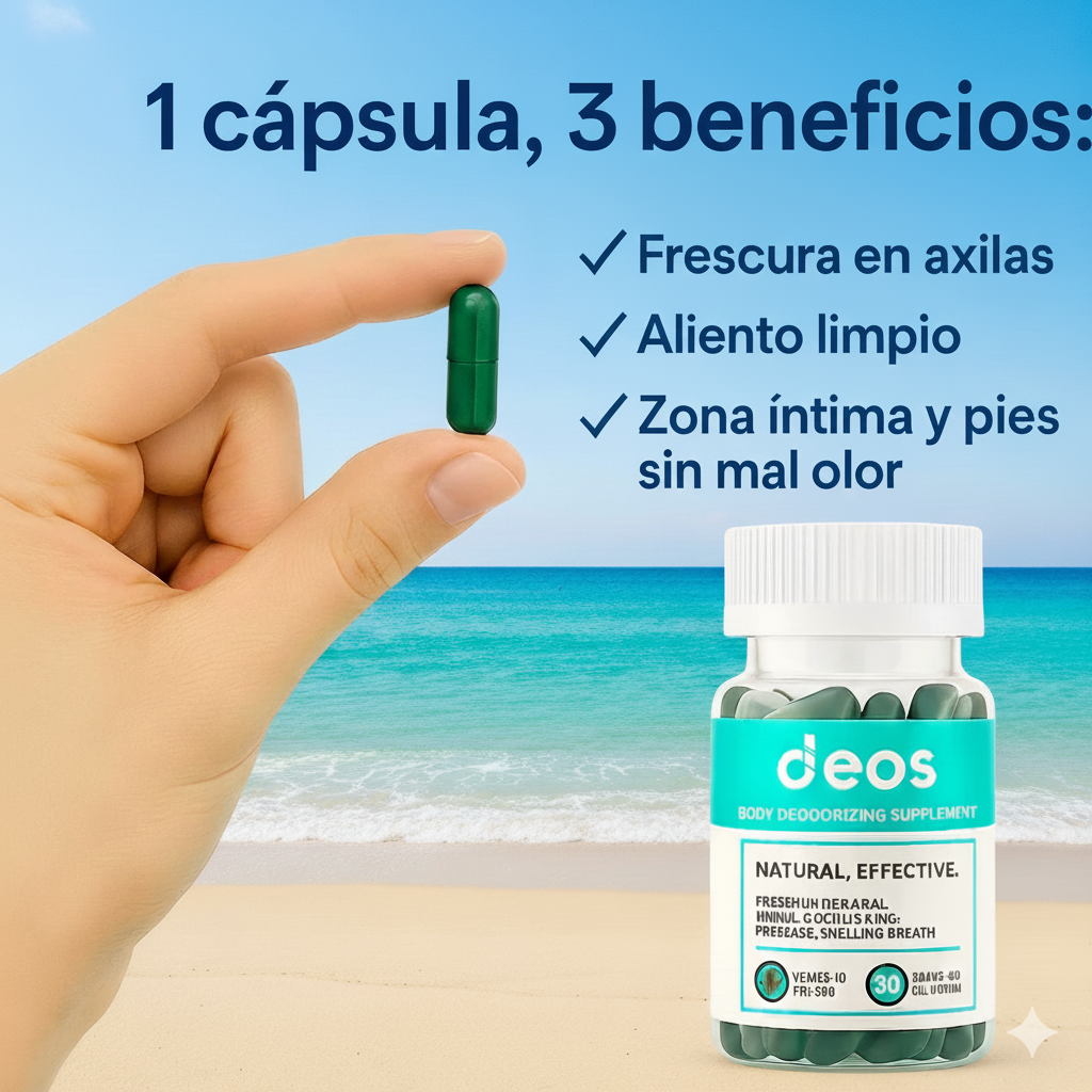 ¡Adiós al Mal Olor y la Preocupación! DEOS™ Cápsulas Naturales