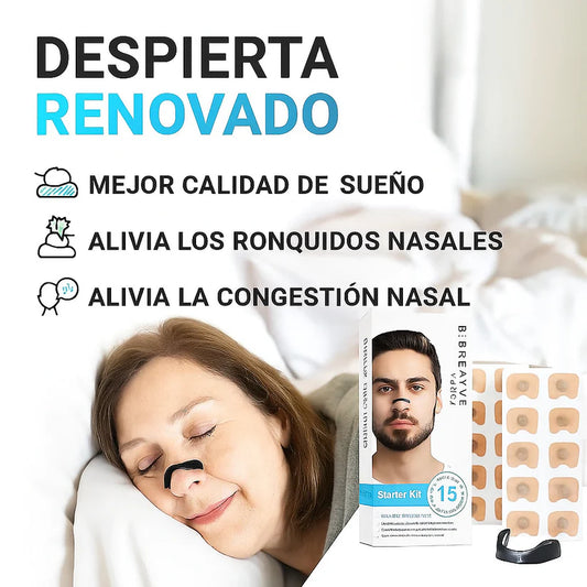 ¡Respira mejor desde la primera noche! RespiraPlus – Banda Nasal
